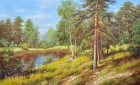  Картина Лесное Озеро
