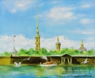  Картина Вид на Петропавловку